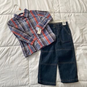 NWT Boys Wonderkids Button down & Jeans